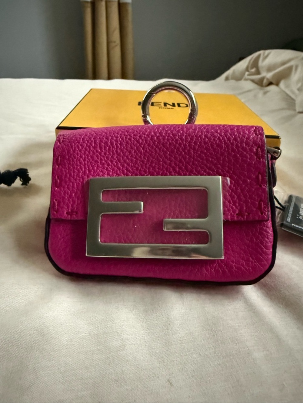 Fendi Nano Baguette Magenta